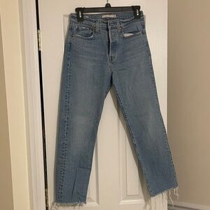 Levi's Premium Light Blue Wedgie Straight Leg Jeans